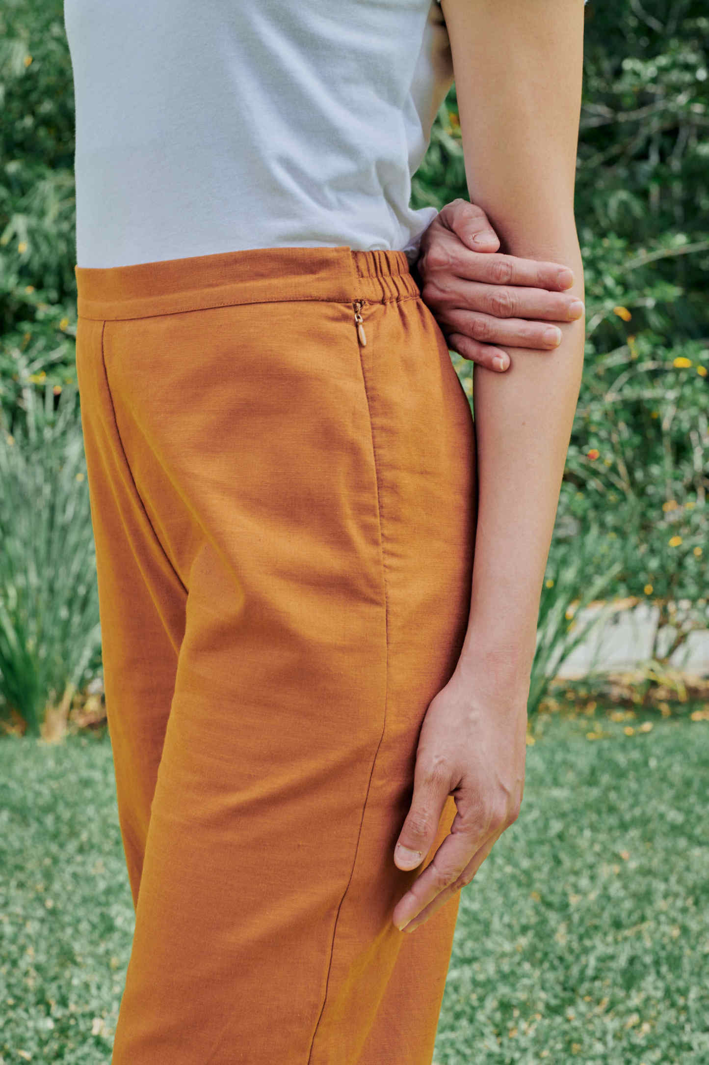 Shea Brown Linen Pants for Women