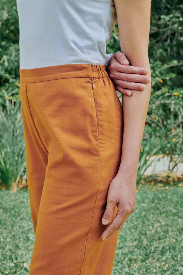 Shea Brown Linen Pants for Women