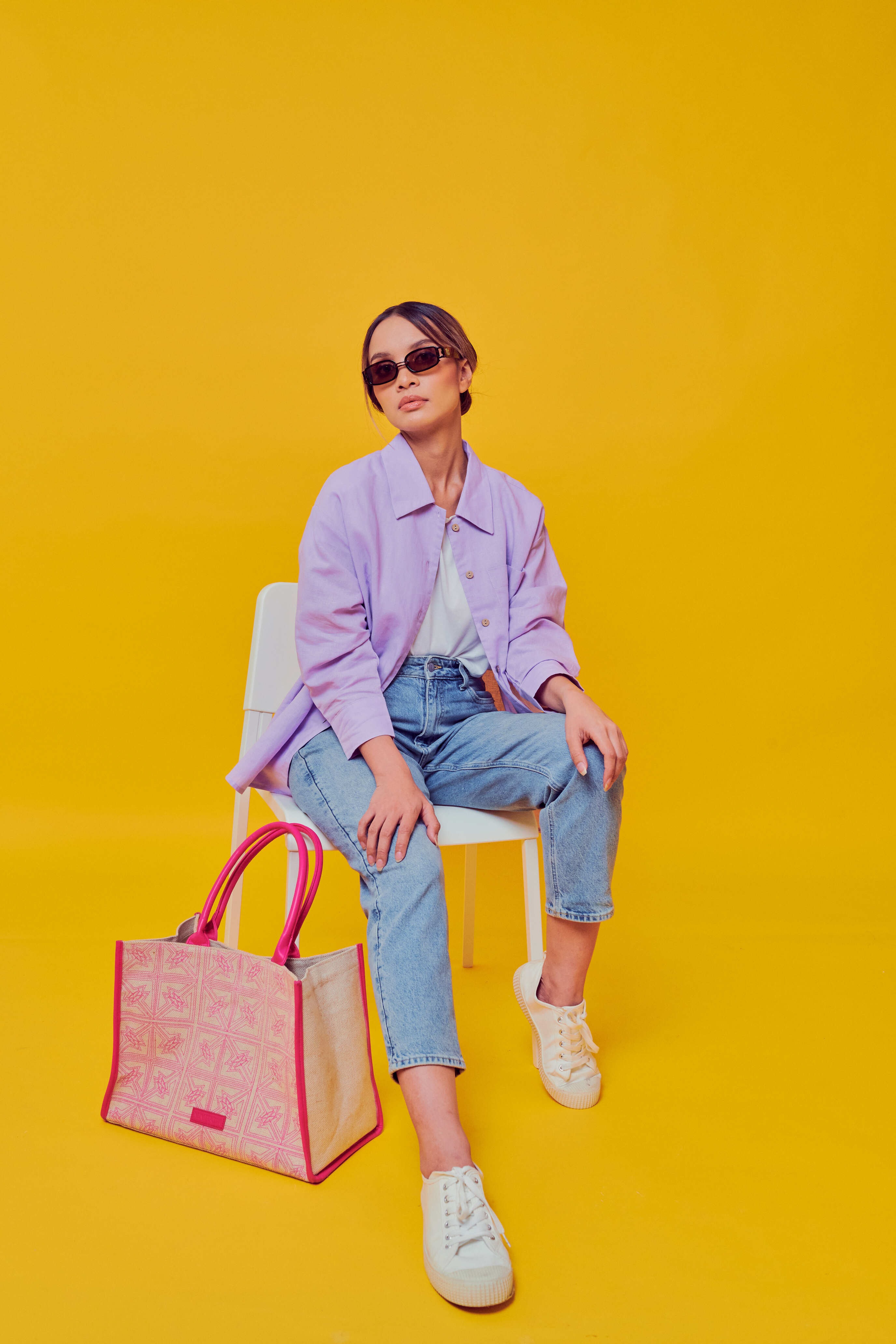 Rhu Lilac Collar Linen Shirt