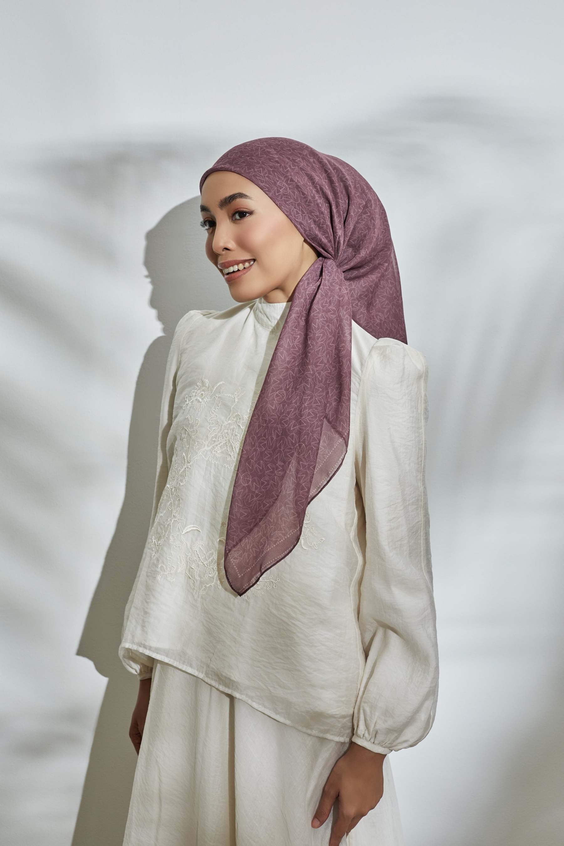 Flown Away Burgundy Square Scarf