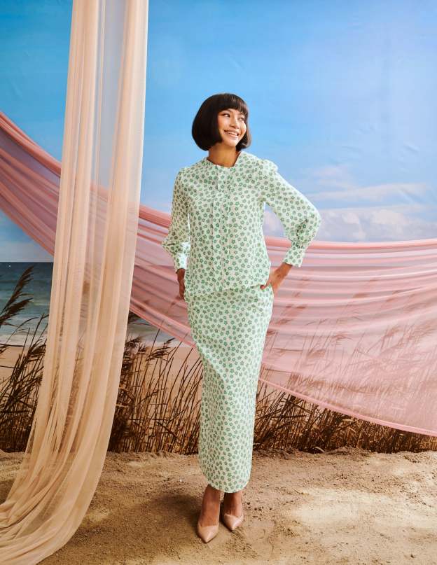 Indah Biased Baju Kurung Set