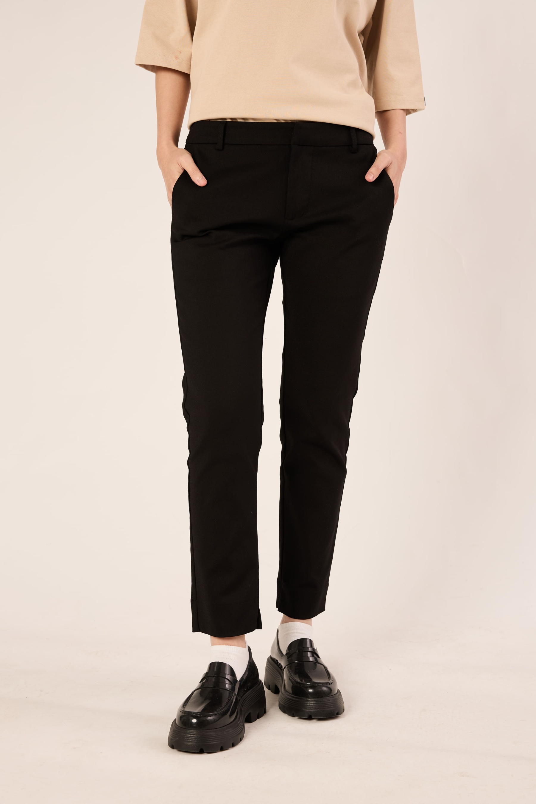 Black Chino Trousers - Women's