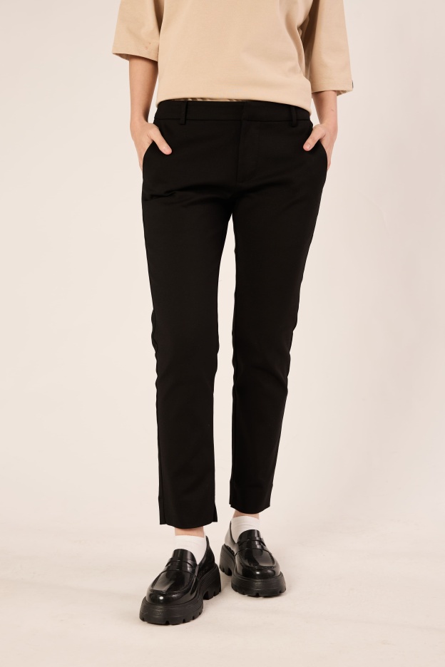 Black Chino Trousers - Women's