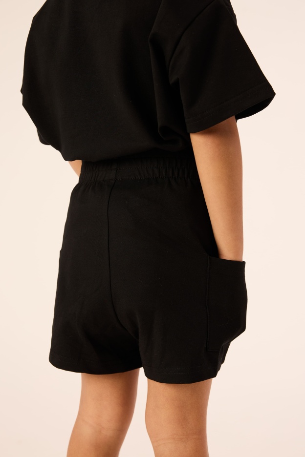 Black Comfy Shorts - Kids
