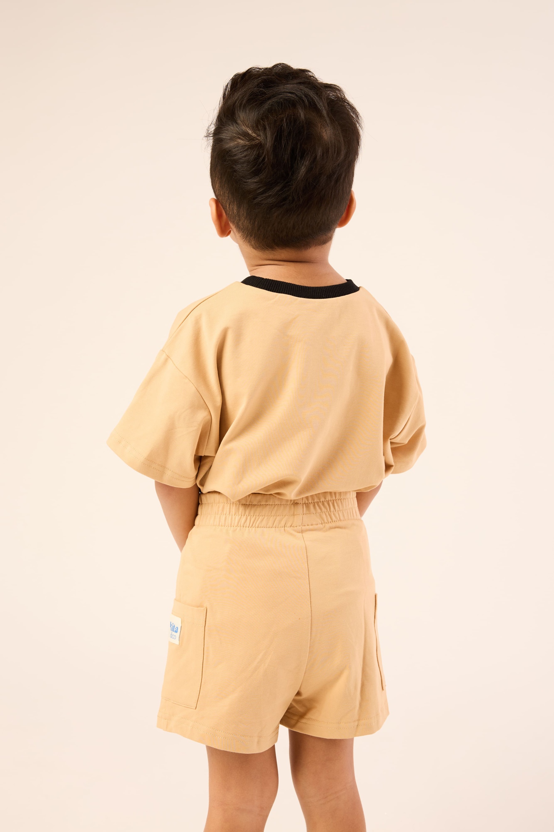 Camel Brown Comfy Shorts - Kids