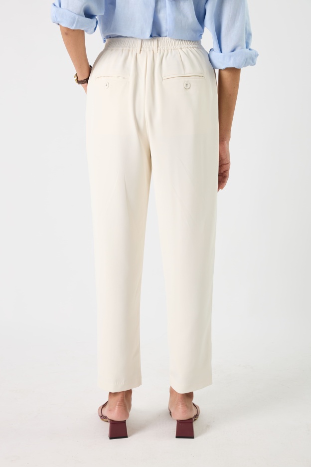 Jade Off-White Tapered Pants