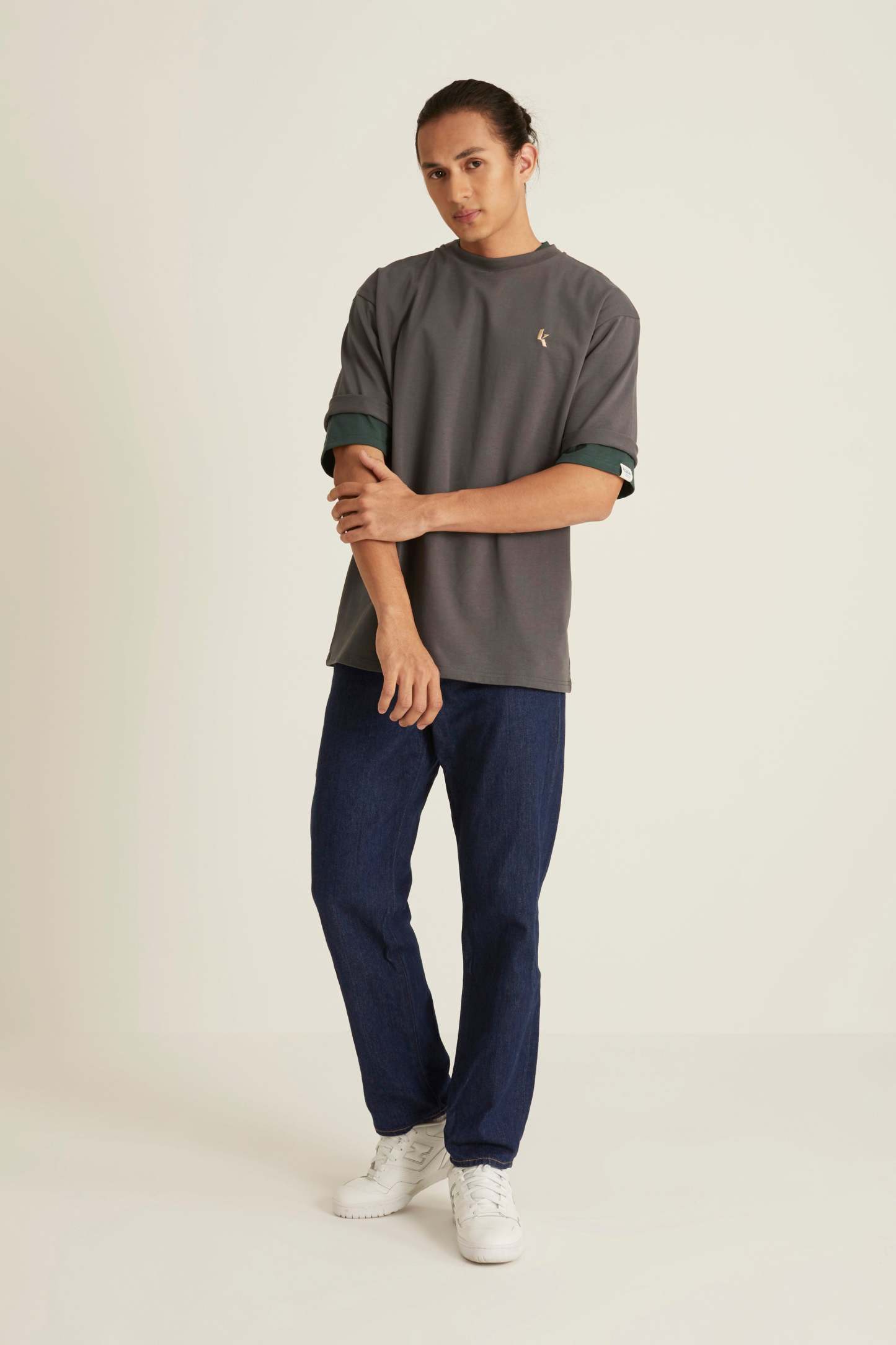 Dark Grey Oversized T-Shirt for Men