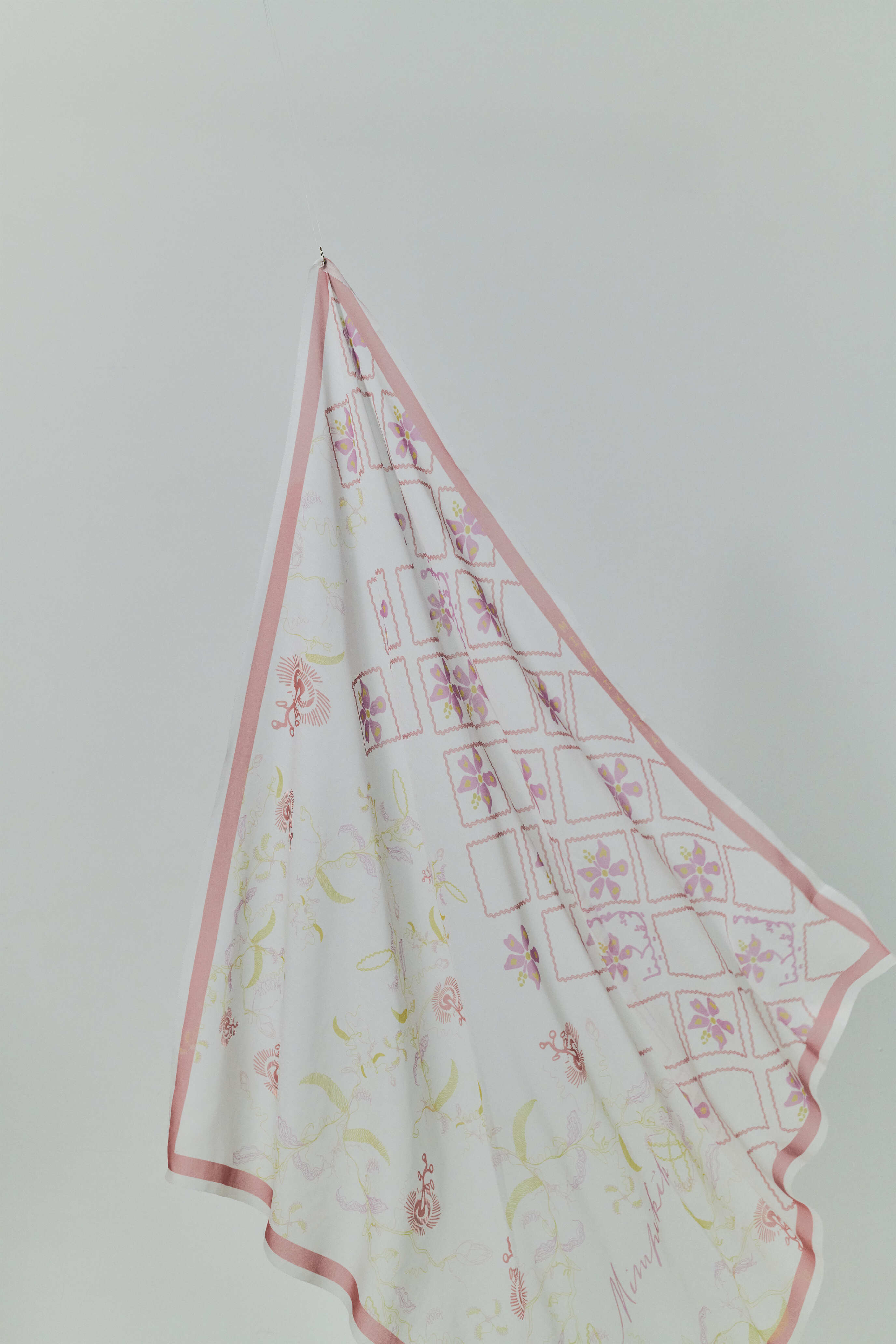 Raia Pressed Rose Voile Scarf