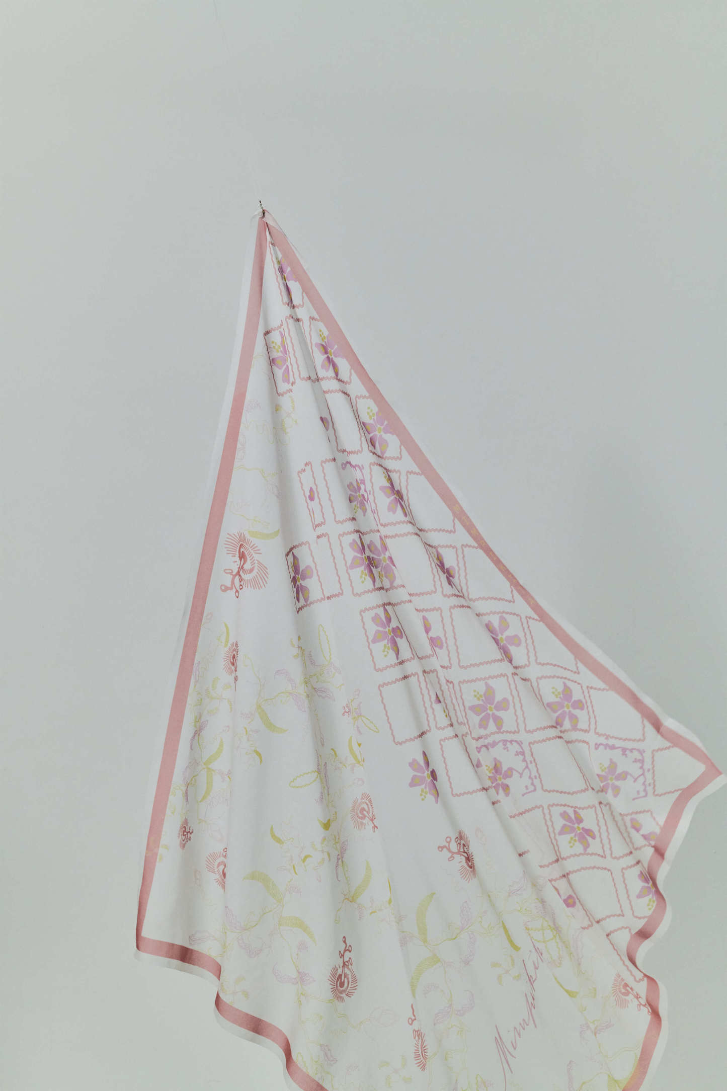 Raia Pressed Rose Voile Scarf