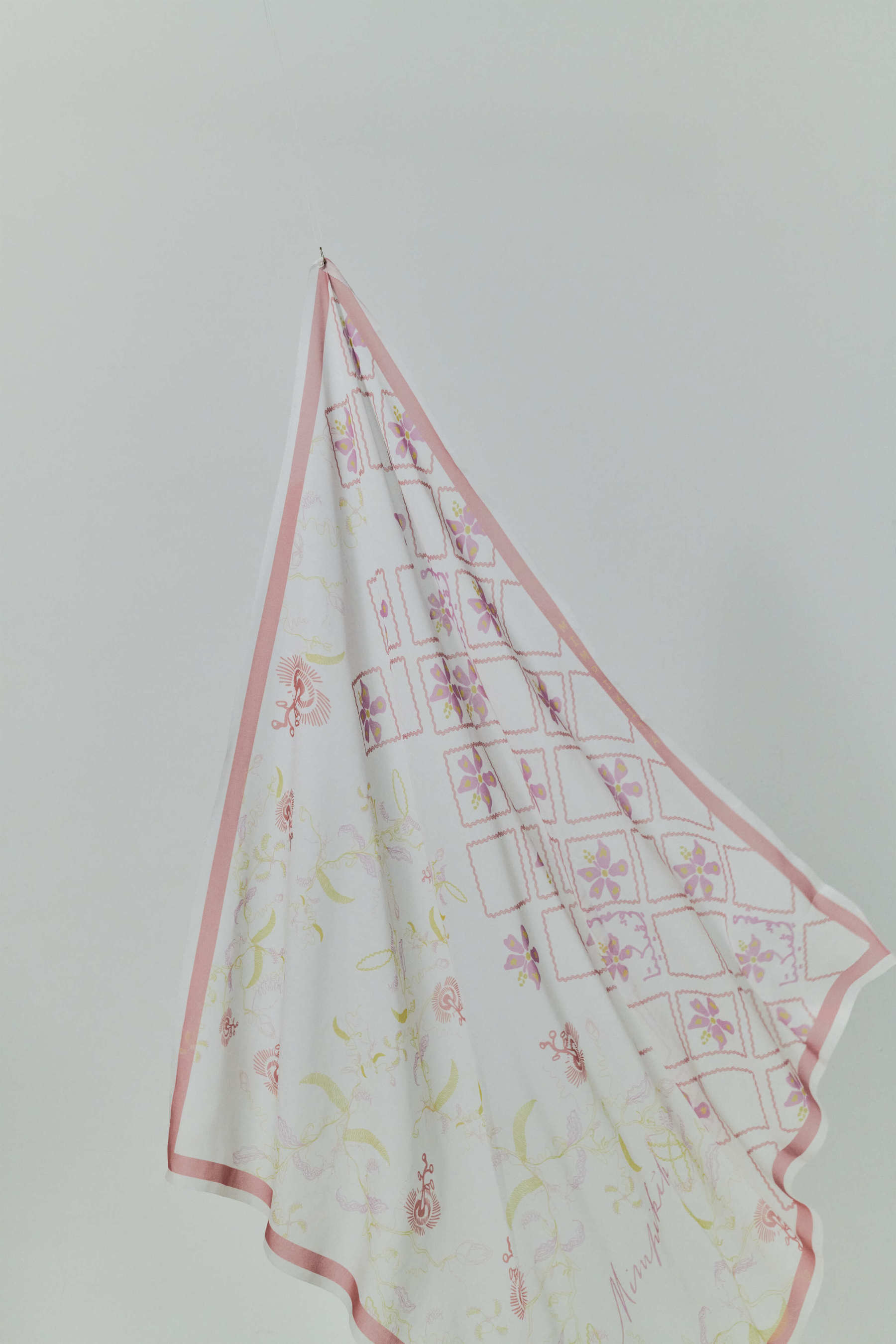 Raia Pressed Rose Voile Scarf