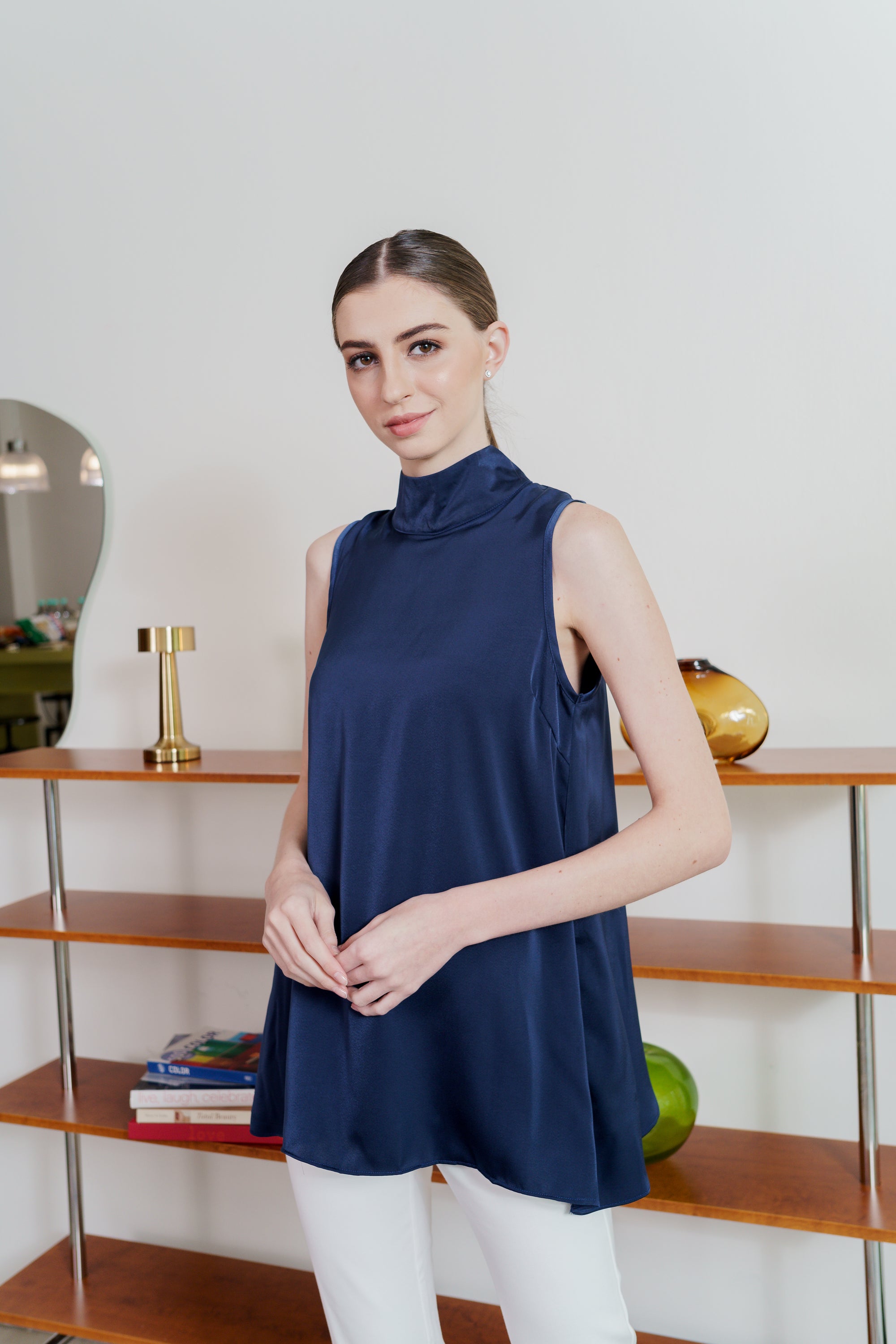 M.KITA Sleeveless Inner Top For Ladies - Navy