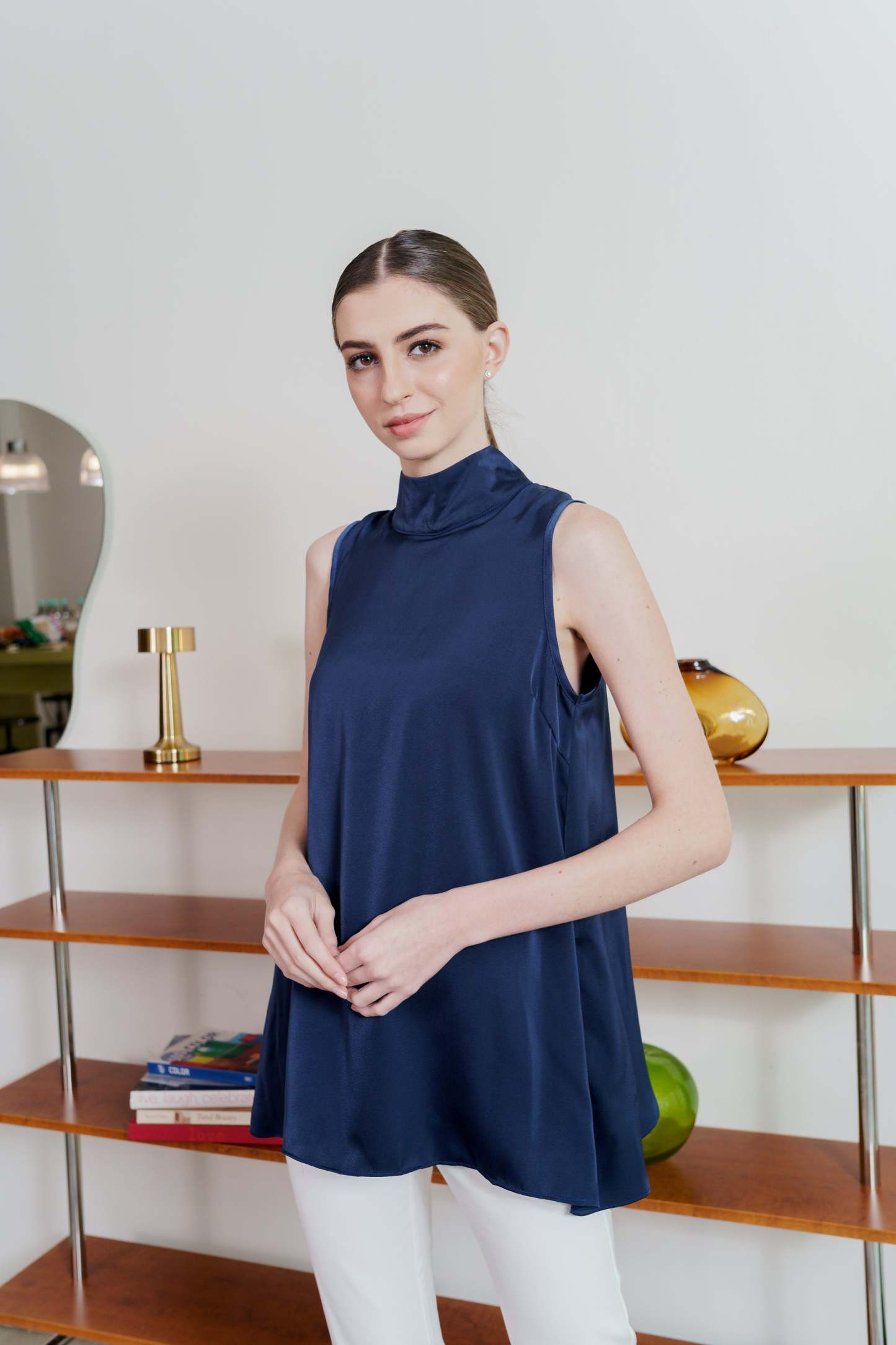 M.KITA Sleeveless Inner Top For Ladies - Navy
