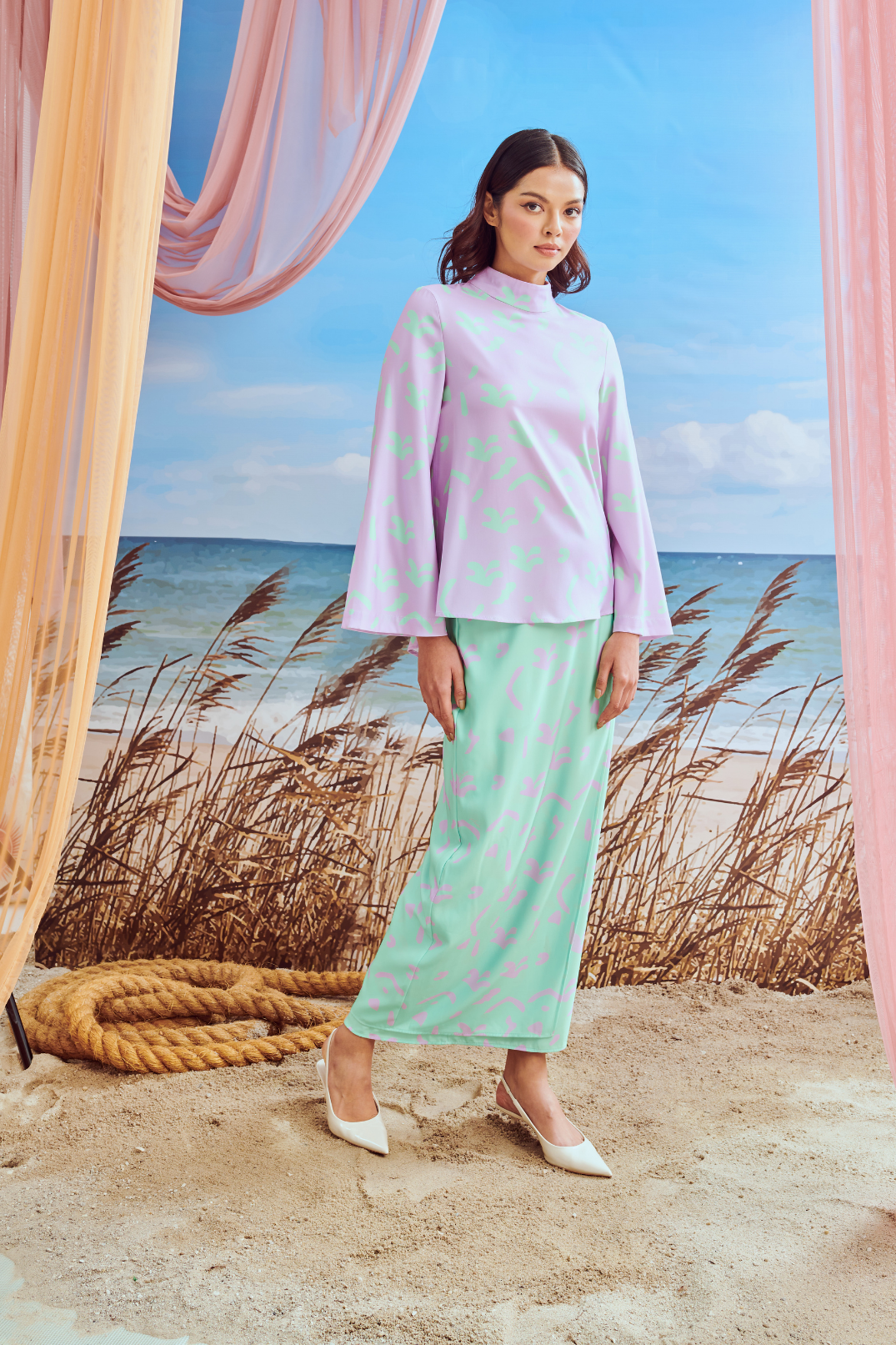 Sophia Lilac Modern Kurung