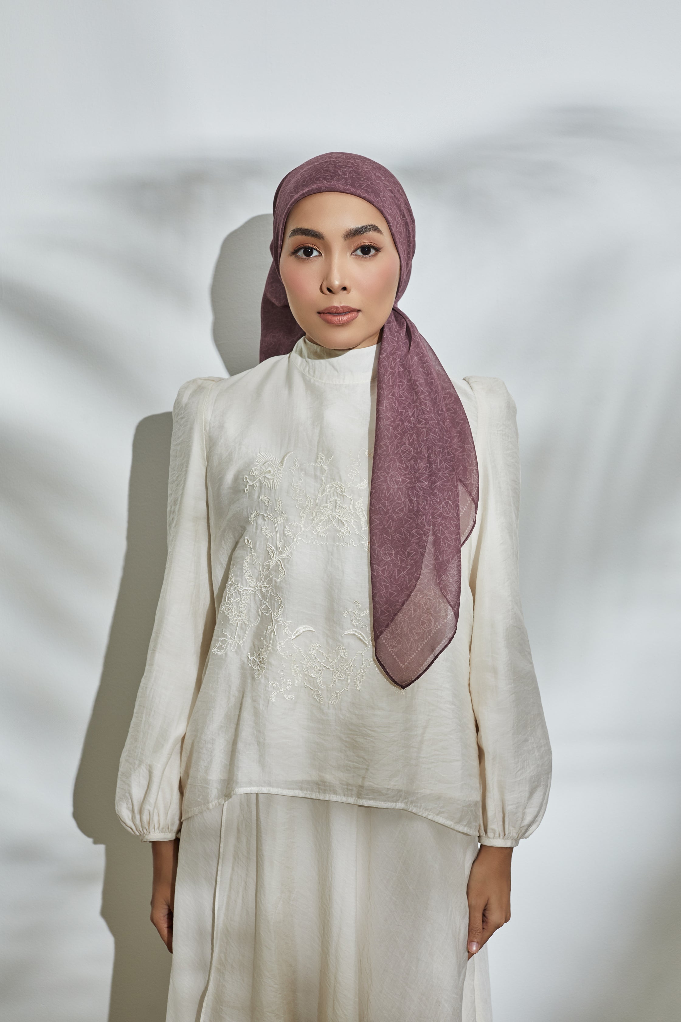 Flown Away Burgundy Square Scarf