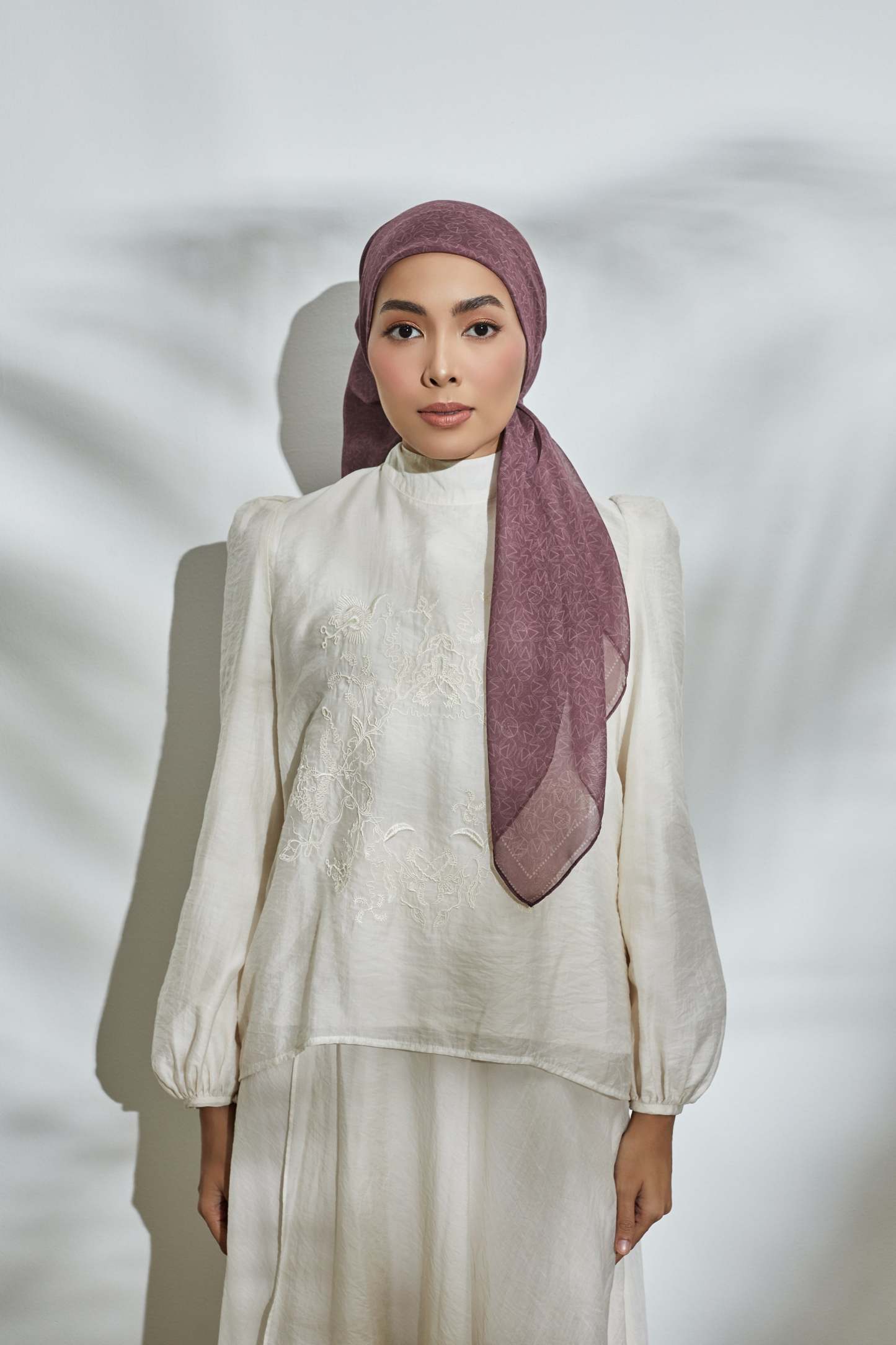 Flown Away Burgundy Square Scarf