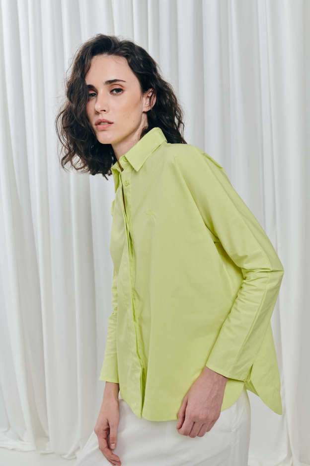Lime Yellow Hi Low Shirt 
