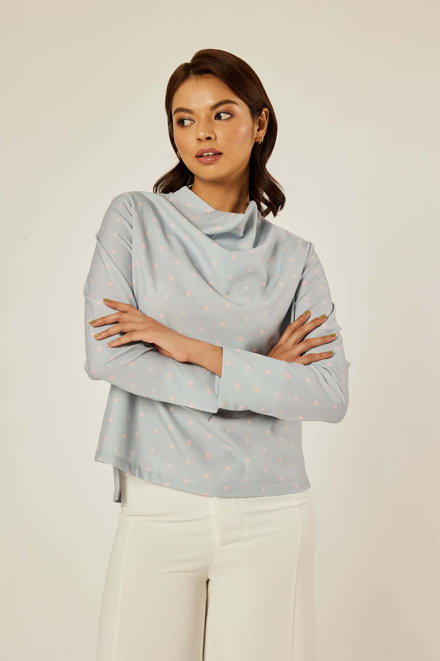 Maisie Dusty Blue Mono Top