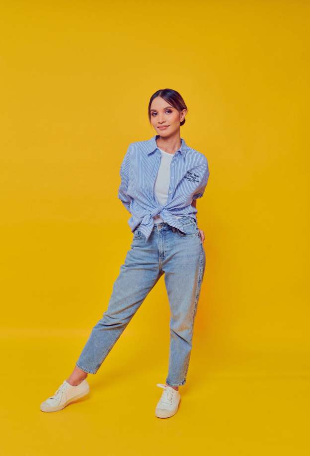 Dream Team Blue Oversized Striped Shirt