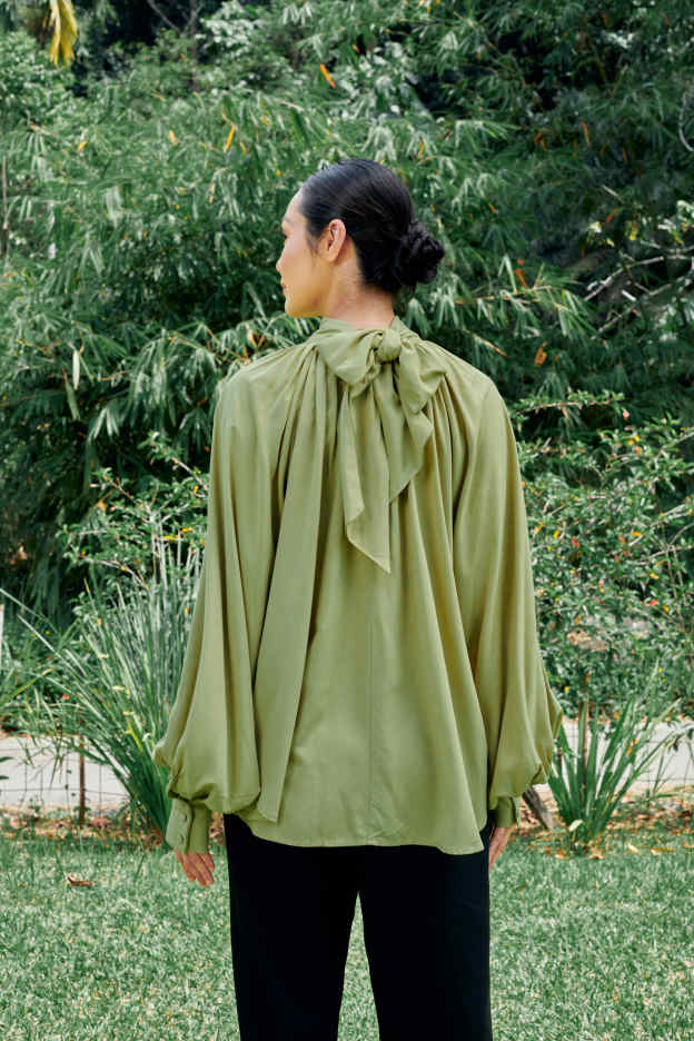 Elsie Lime Green Long Sleeve Top