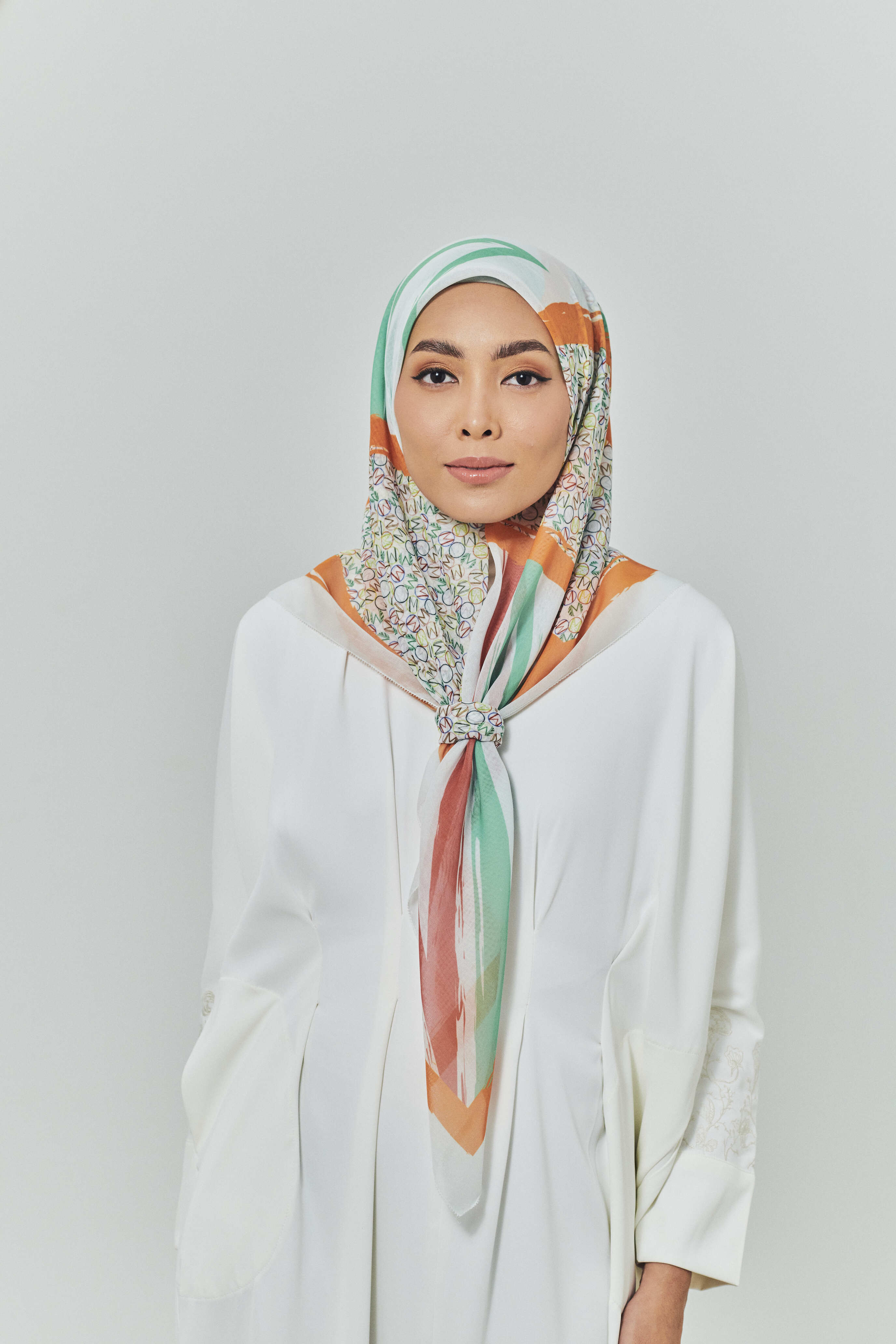 Maeve Orange Voile Scarf 