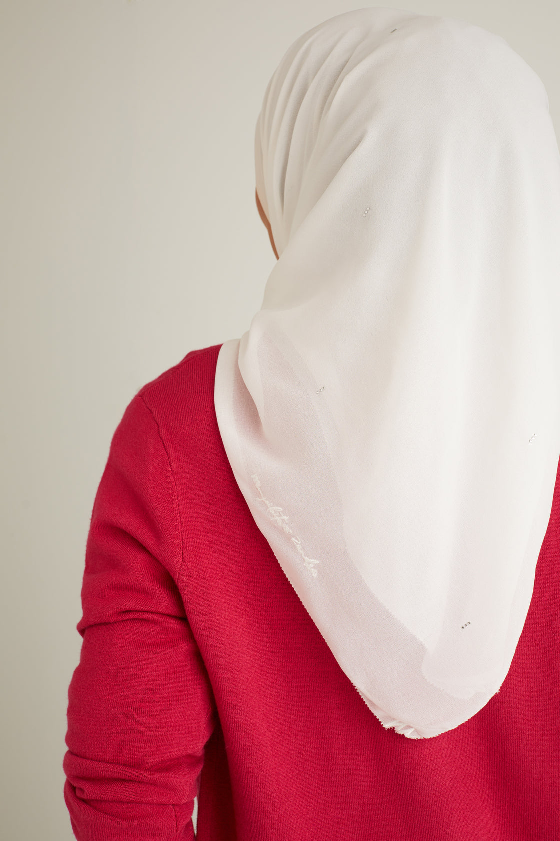 Clara Off White Head Scarf
