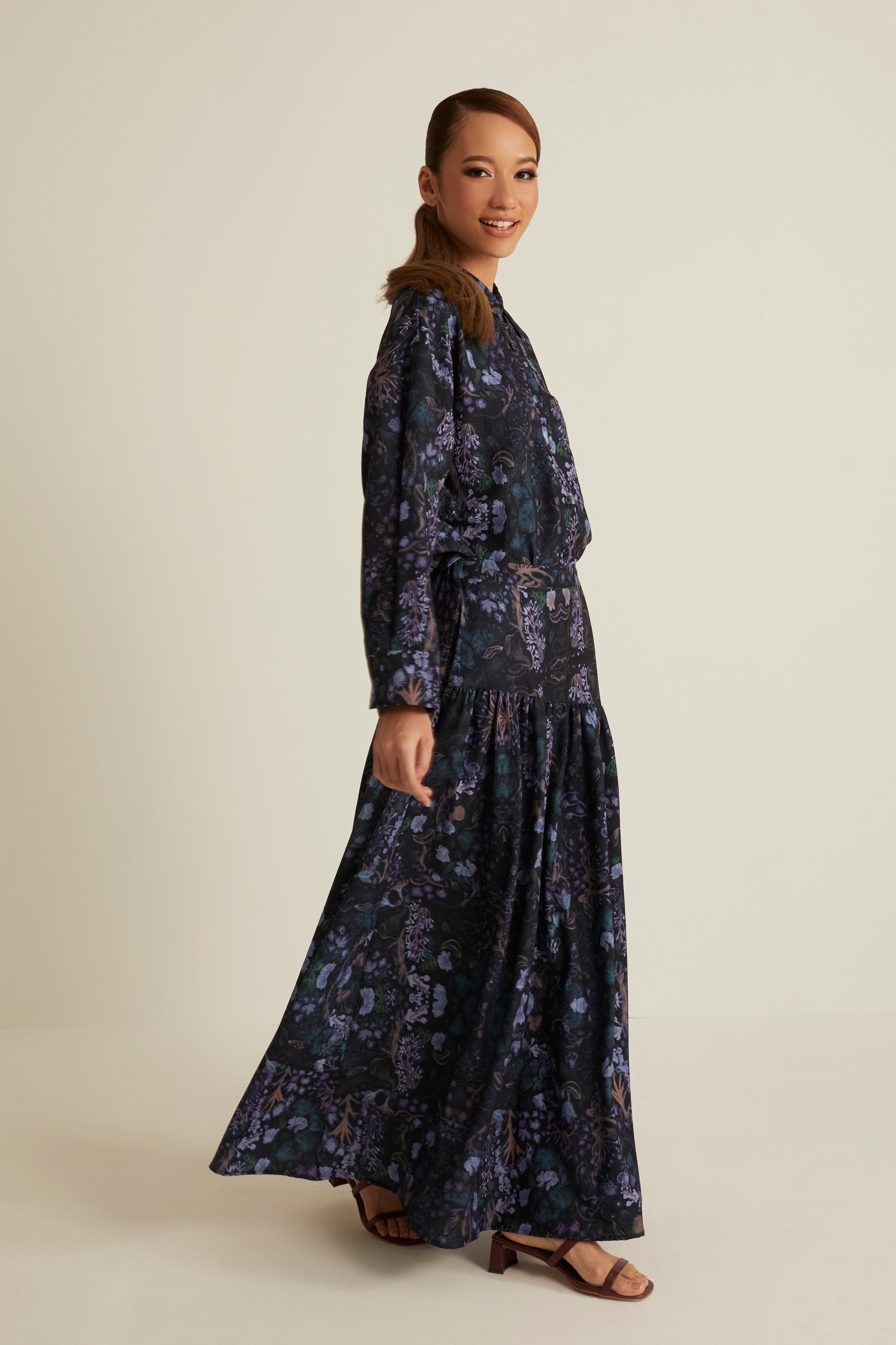 Esme Black Printed Skirt