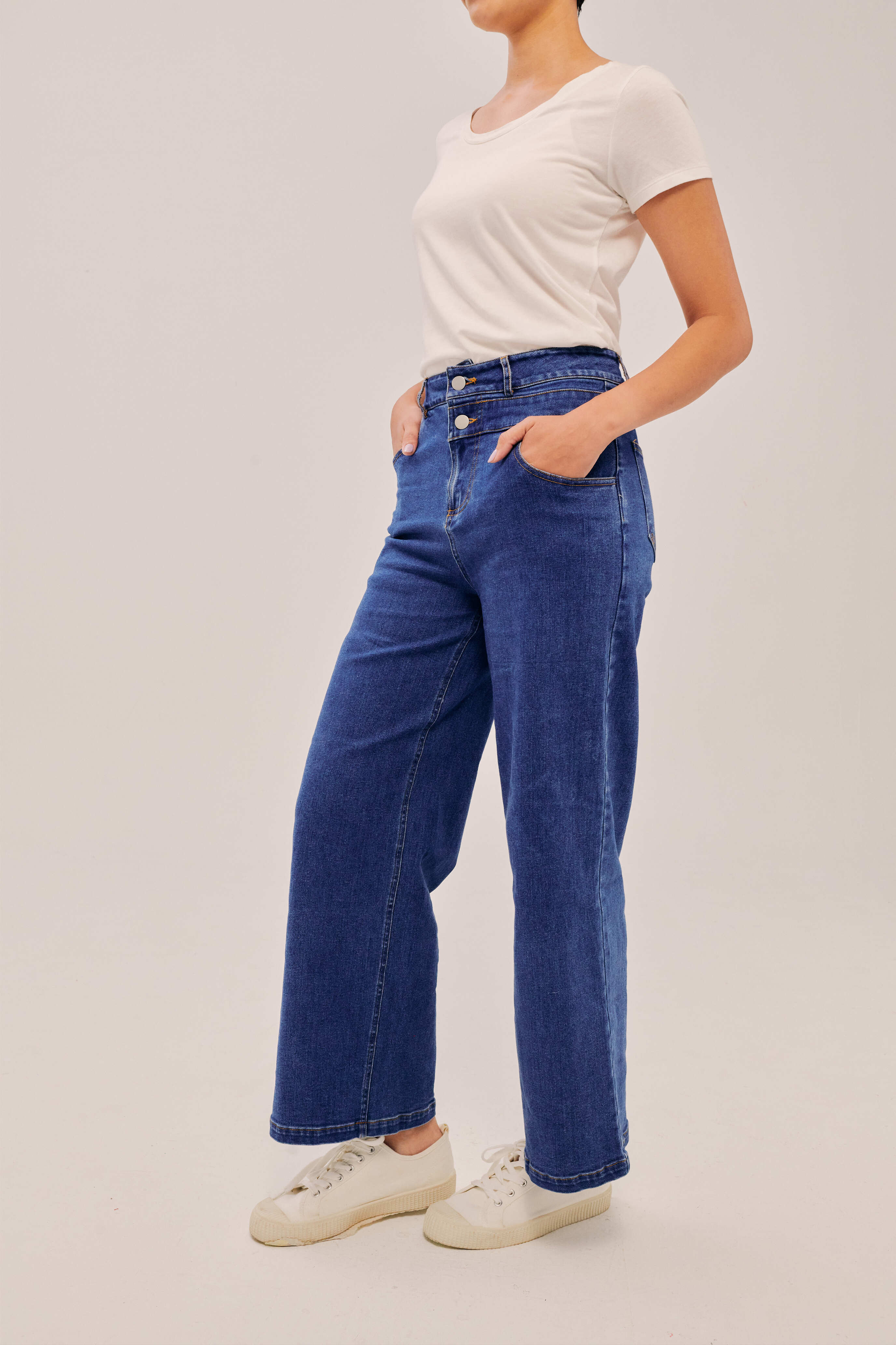 Good Blue Wideleg Silhouette Jeans