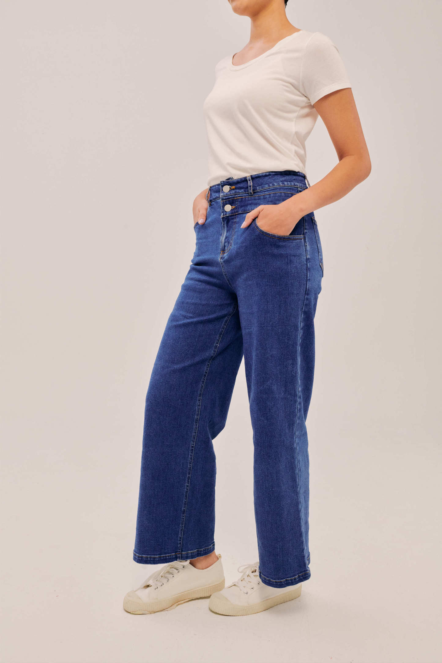 Good Blue Wideleg Silhouette Jeans
