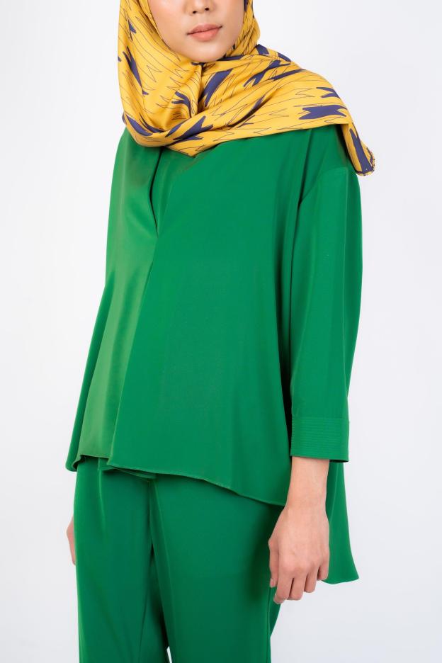 Aiko Green Notch Top - Mimpikita