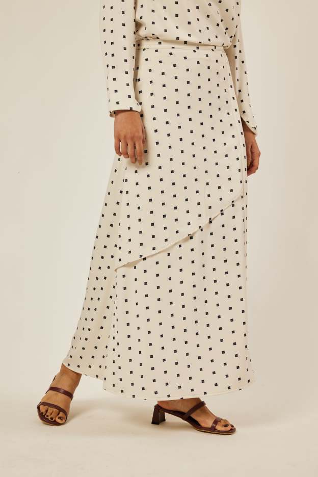 Maisie Off White Mono Skirt