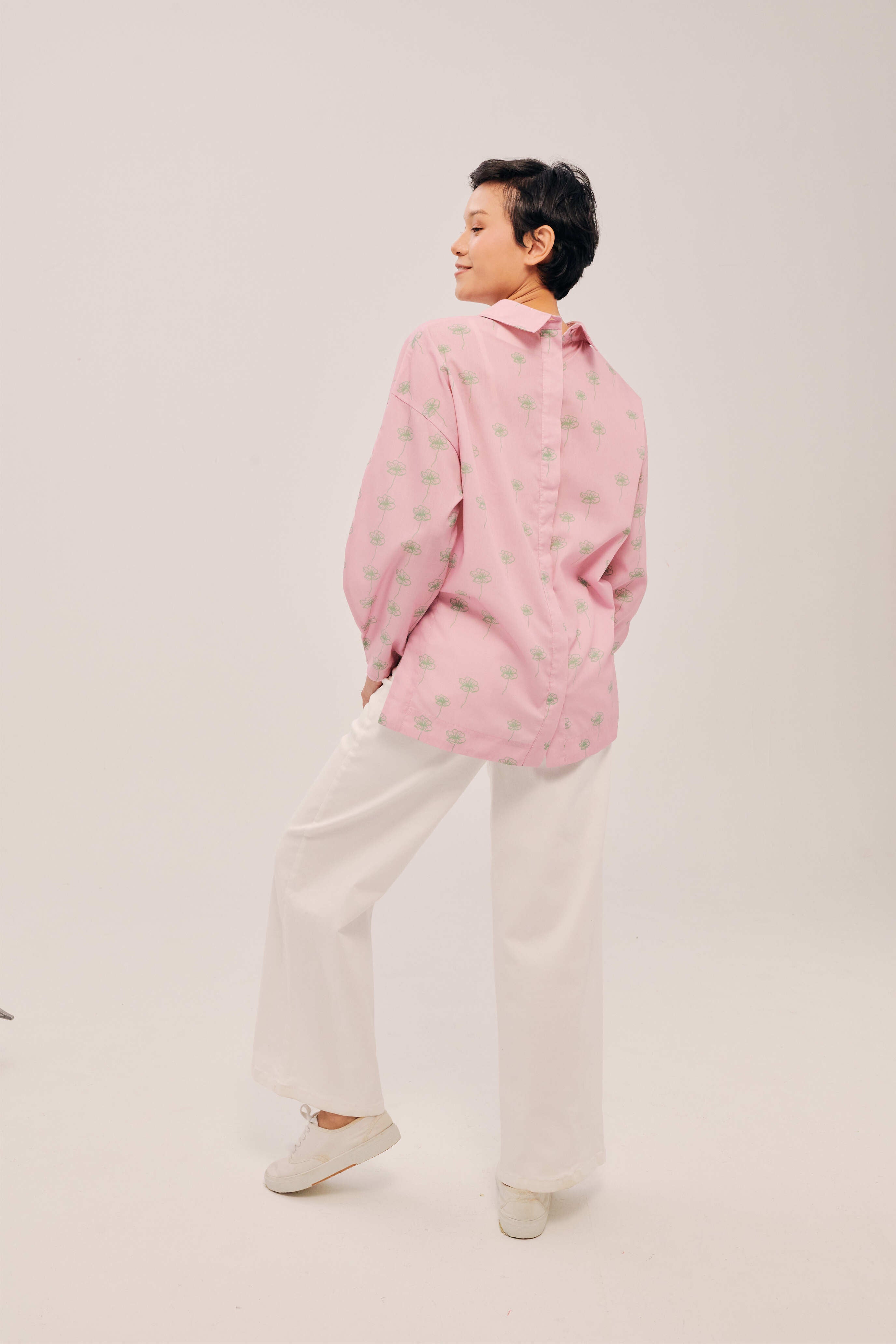 Fleurs Bublegum Pink Top - Floral Pink Top