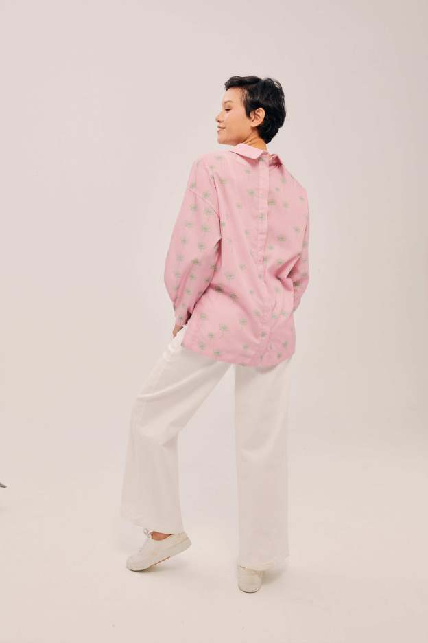 Fleurs Bublegum Pink Top - Floral Pink Top