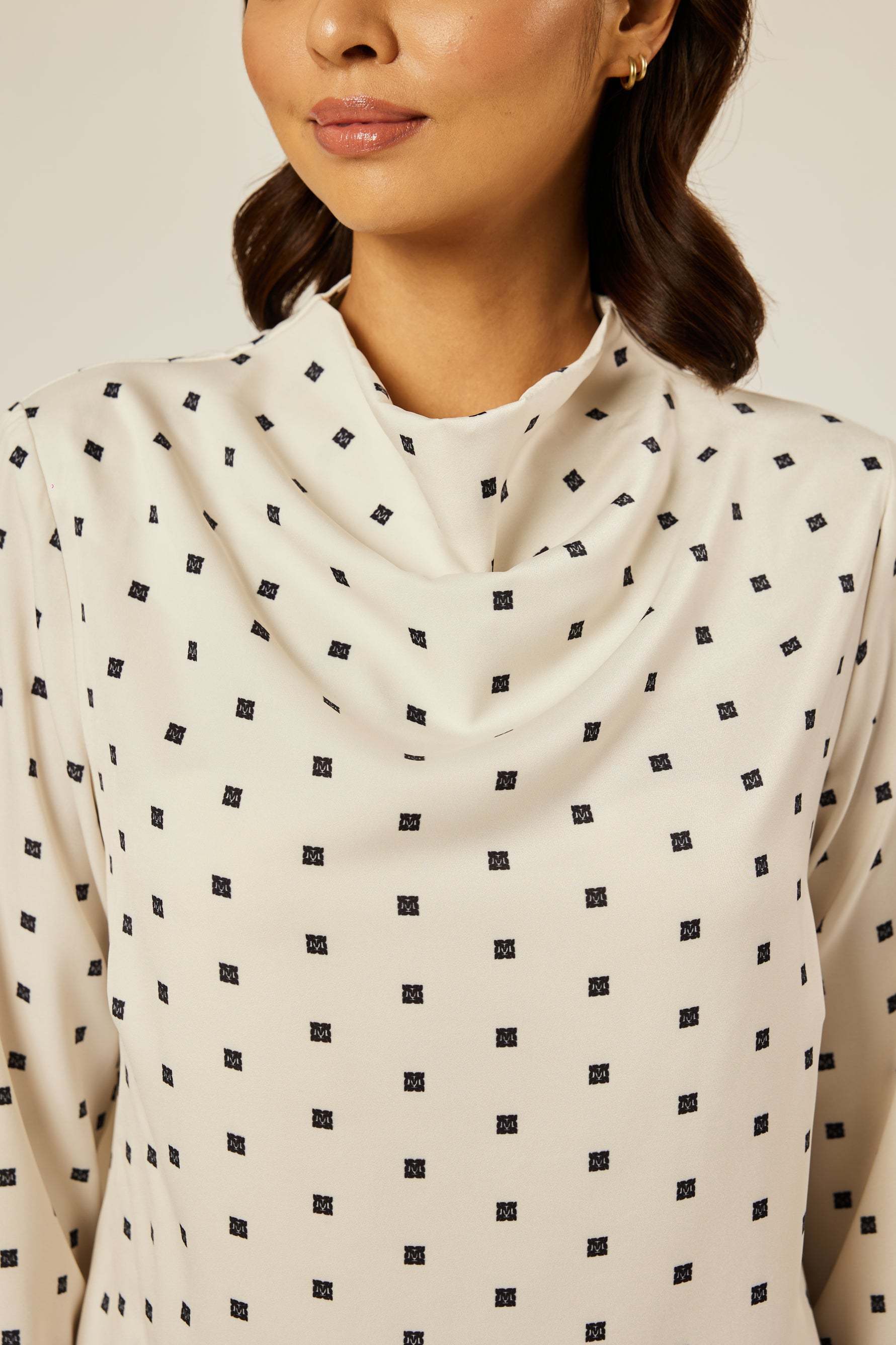 Maisie Off White Mono Top