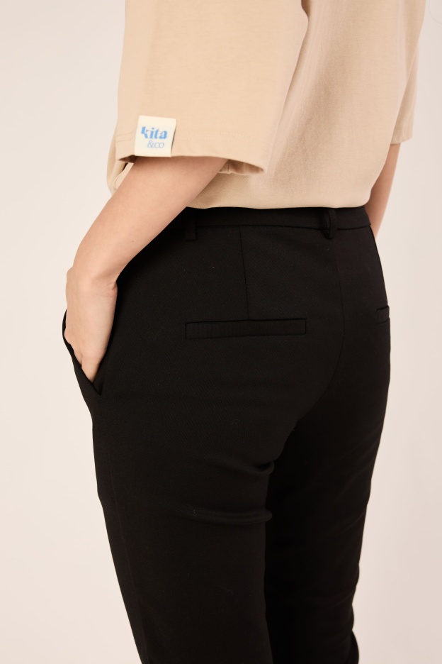 Black Chino Trousers - Women's