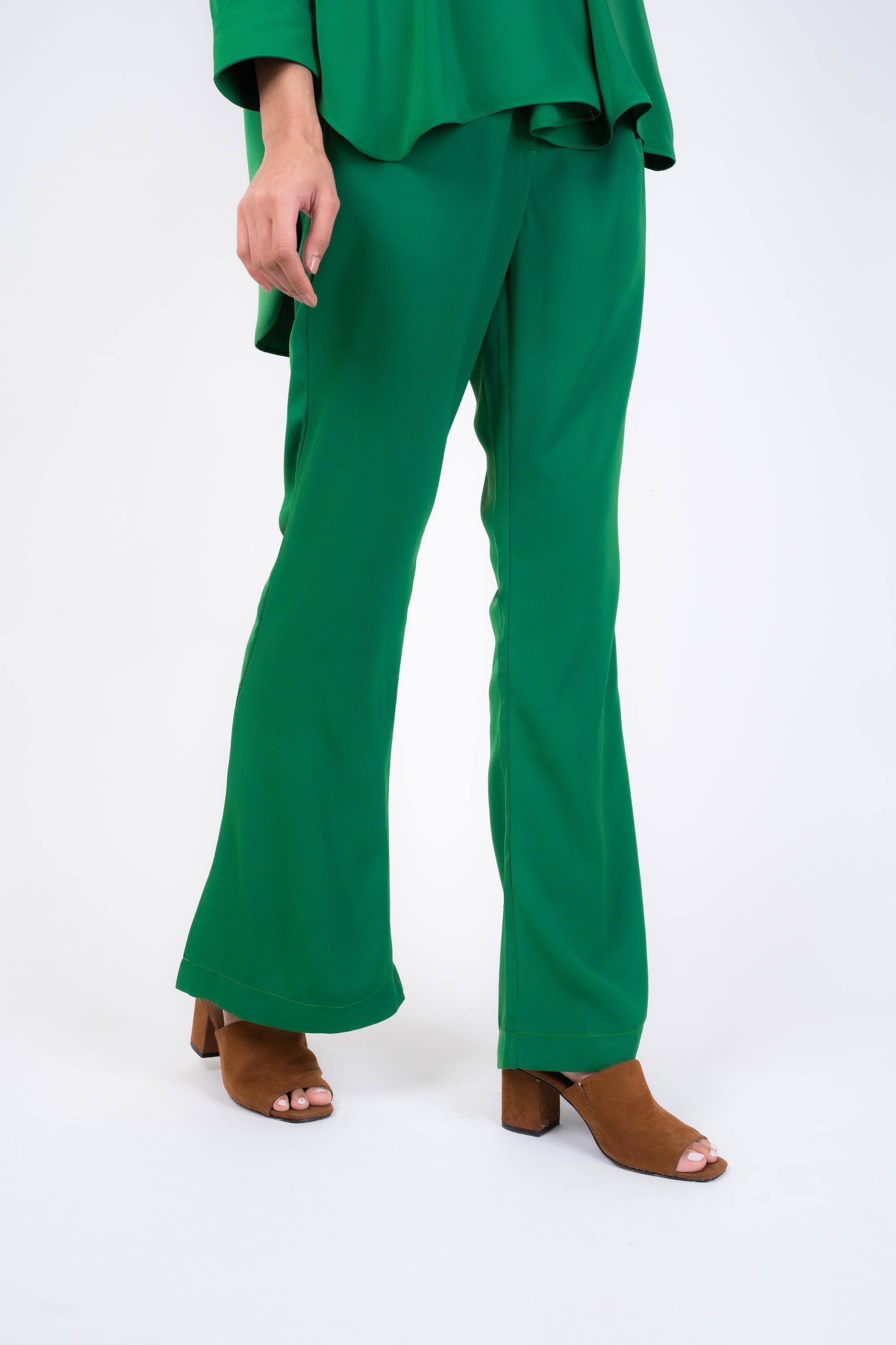 Kiko Green Flare Pants - Mimpikita