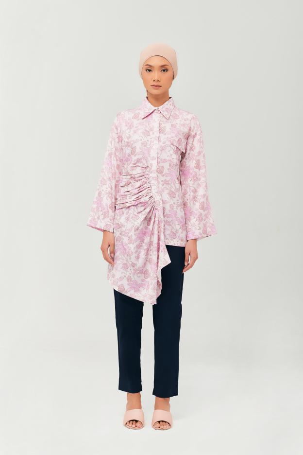 Lilac Daffodil Ruched Top - Mimpikita