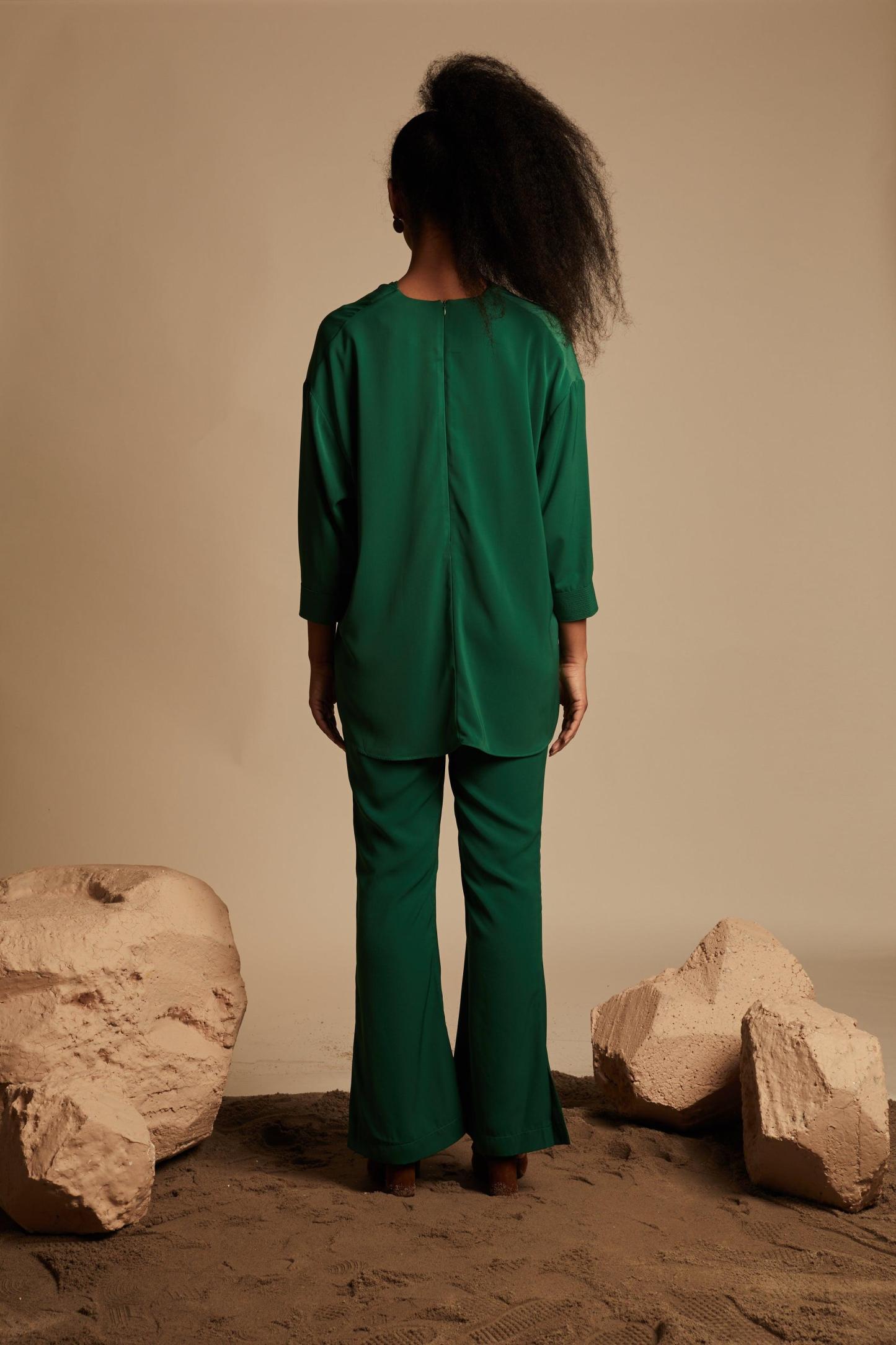 Aiko Green Notch Top - Mimpikita