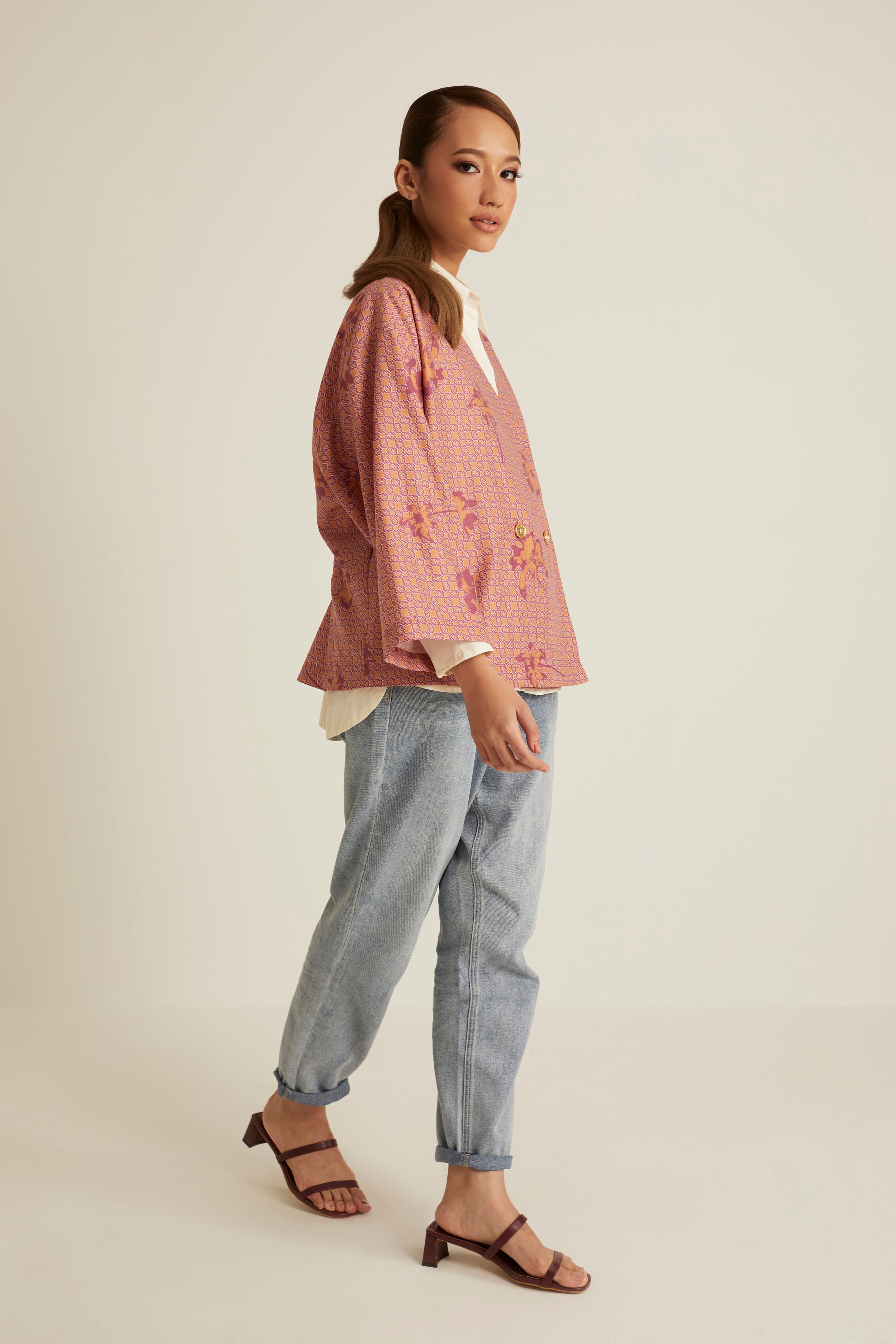 Nara Pink Printed Kimono