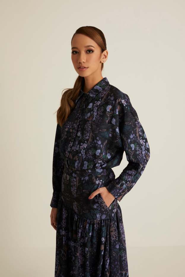 Esme Black Printed Skirt