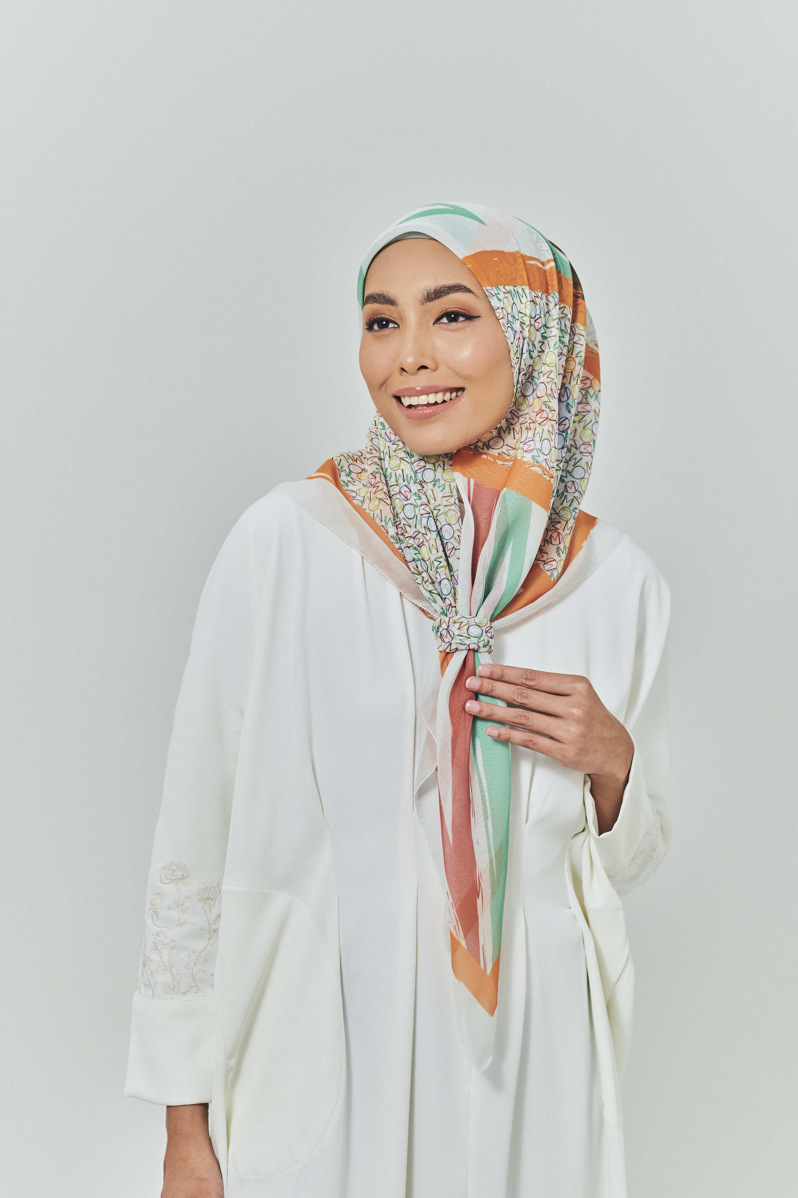 Maeve Orange Voile Scarf 