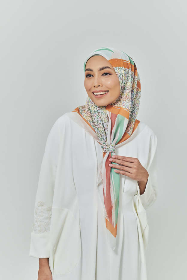 Maeve Orange Voile Scarf 
