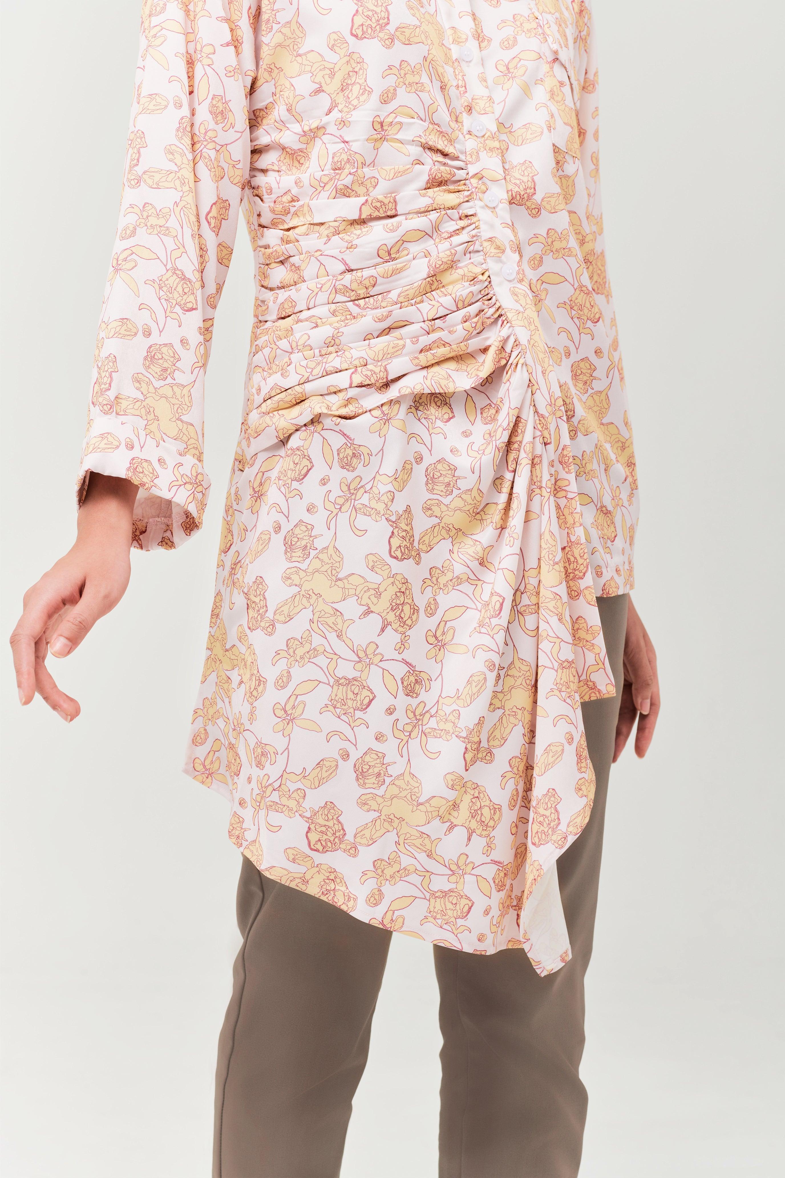 Yellow Daffodil Ruched Top - Mimpikita