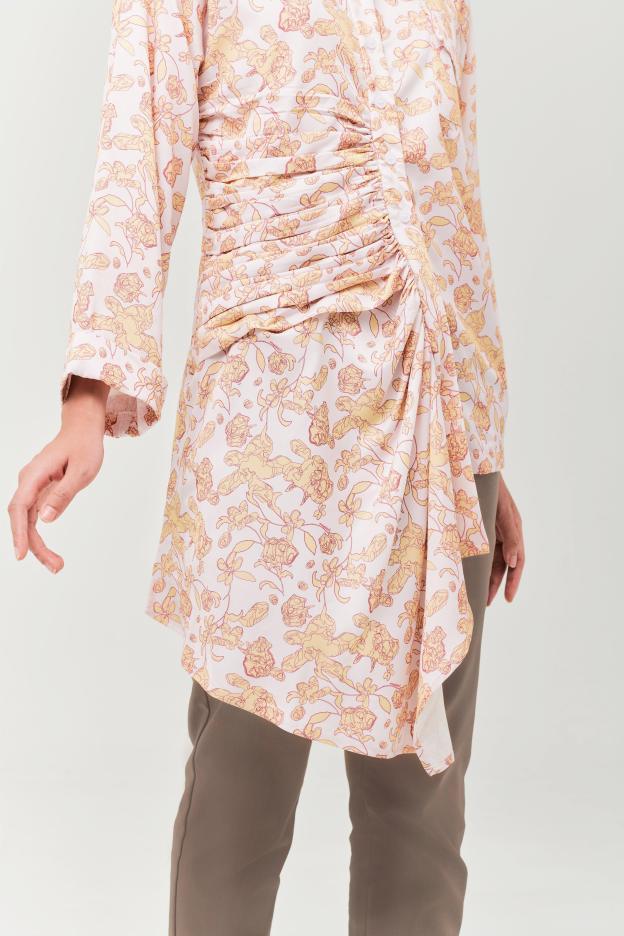 Yellow Daffodil Ruched Top - Mimpikita