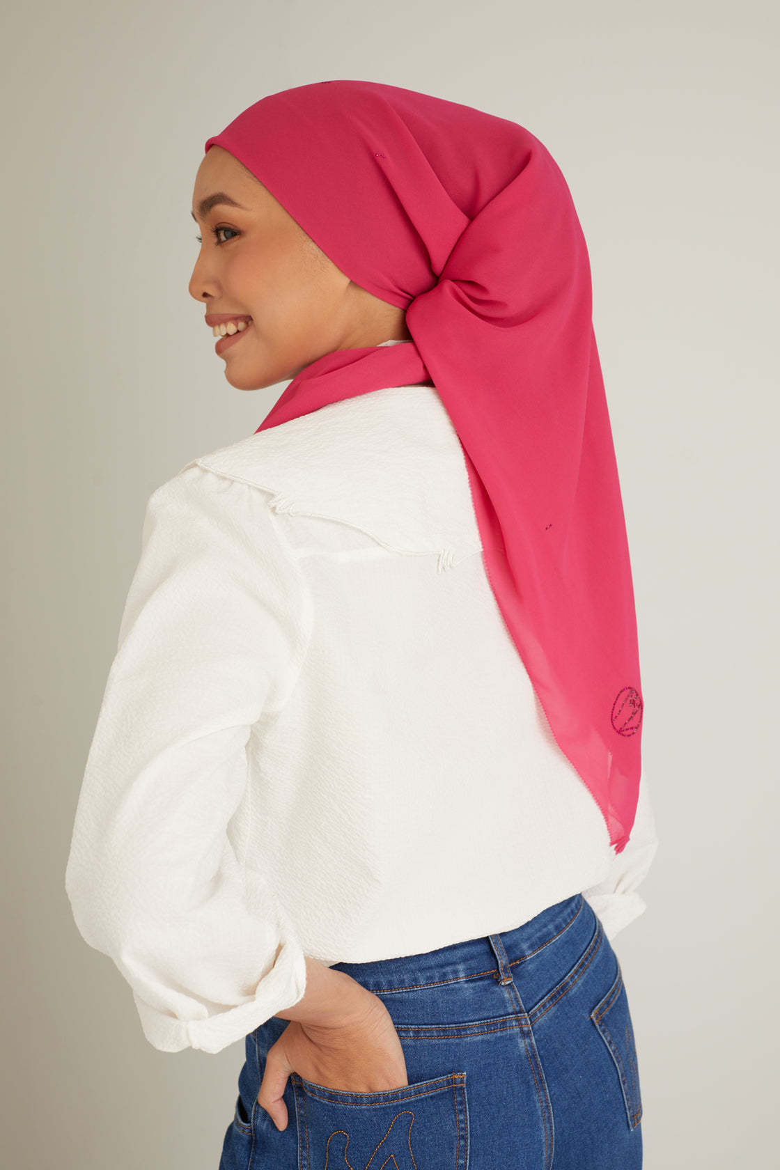 Clara Fuchsia Head Scarf