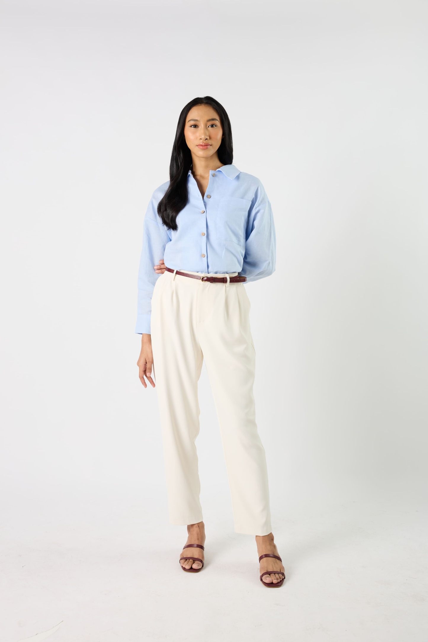 Jade Off-White Tapered Pants