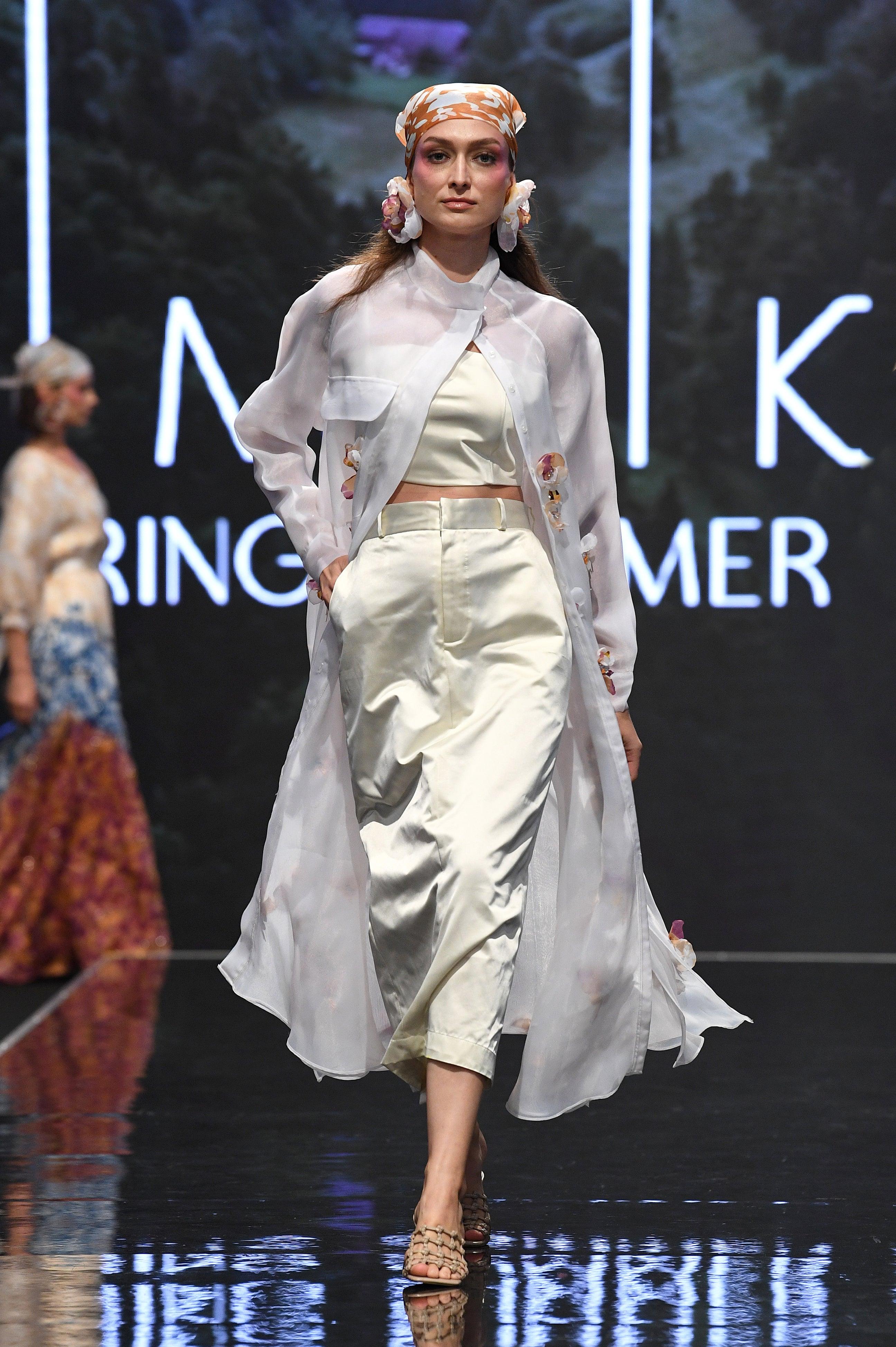 Embellished Sheer Longline Maxi Coat - Mimpikita