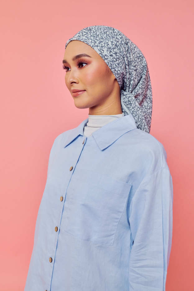 Rhu Soft Blue Linen Long Sleeve Shirt