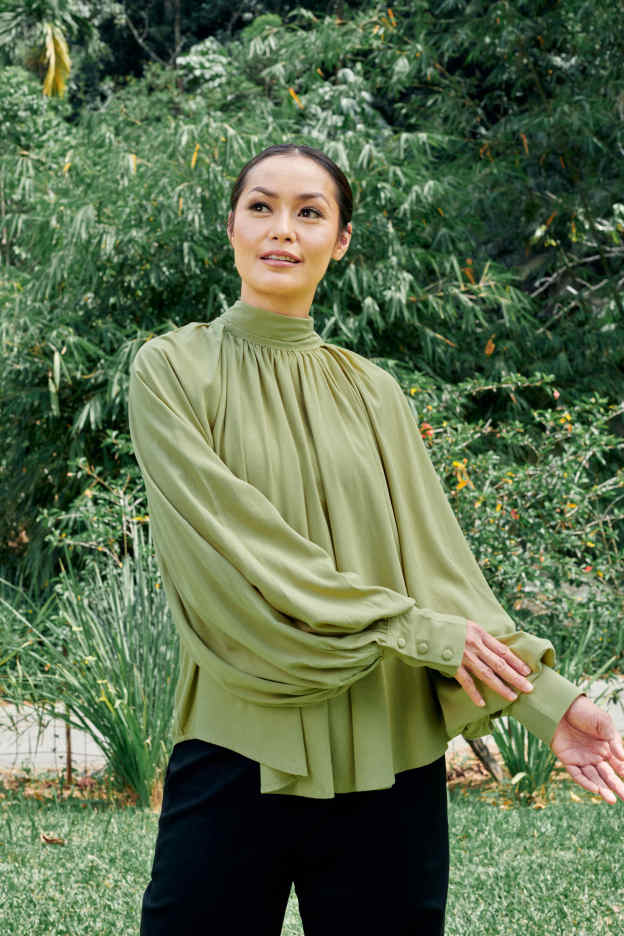 Elsie Lime Green Long Sleeve Top