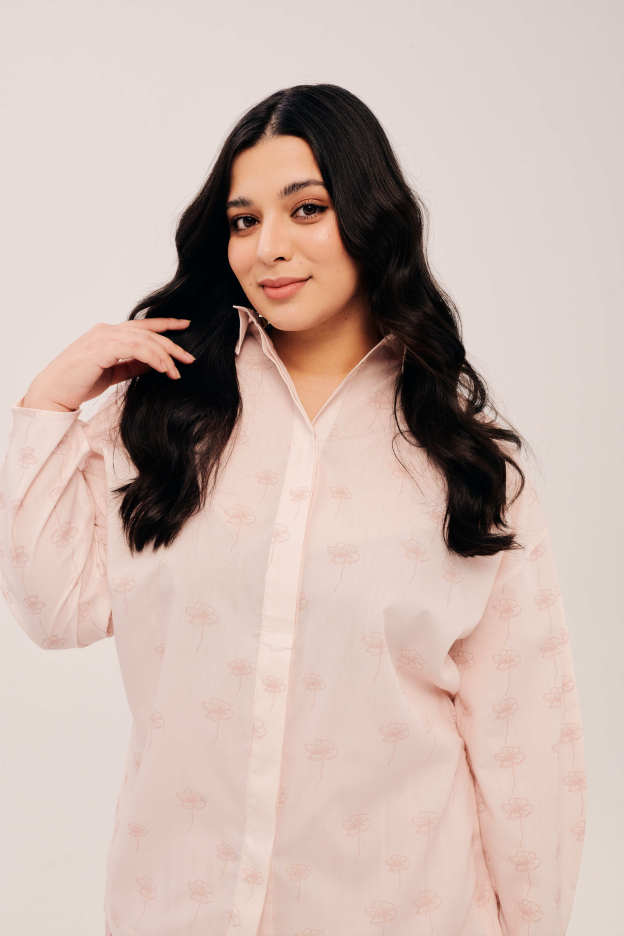 Fleurs Nude Top - Floral Top for Women