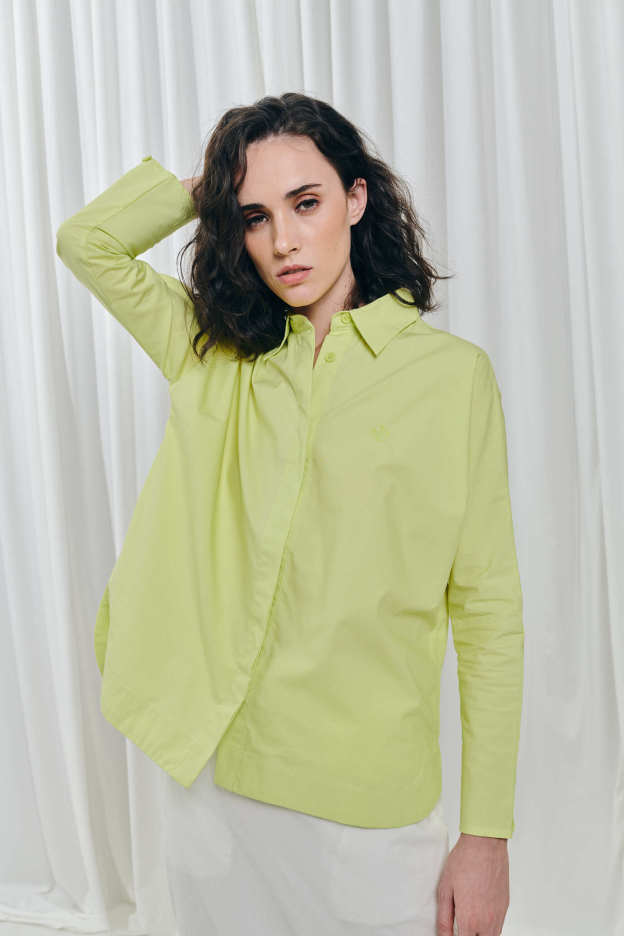 Lime Yellow Hi Low Shirt 